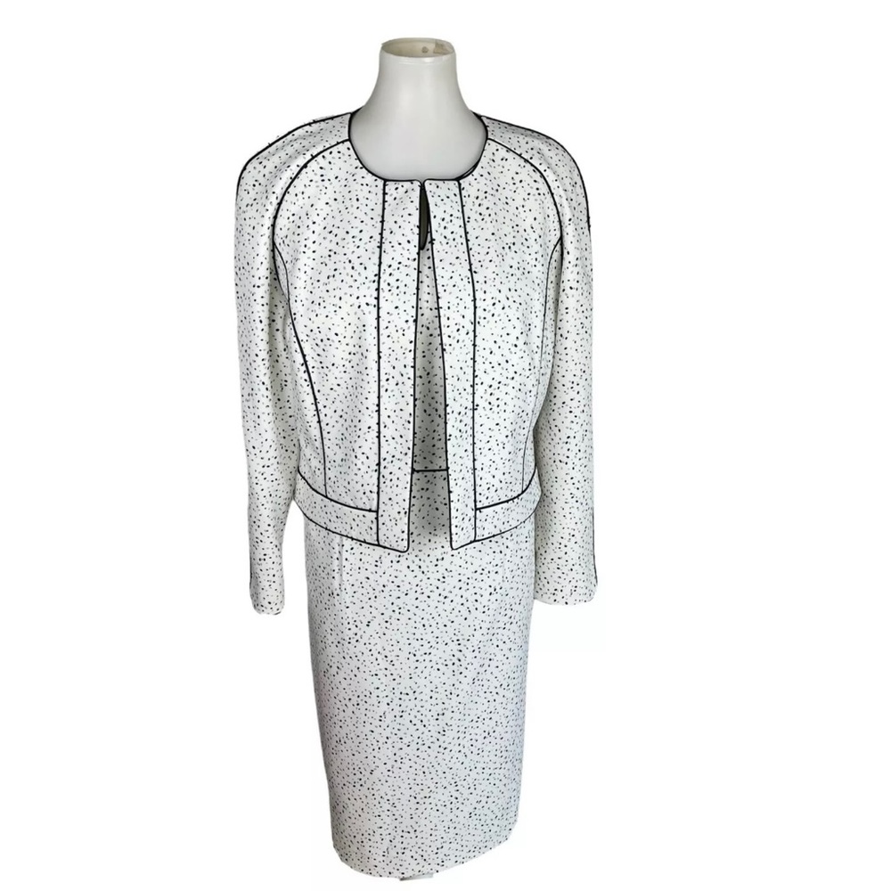 JOHN MEYER 2P Multicolor Polyester Collarless Dress Suit Size